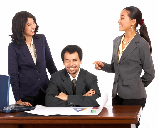 Happy And Smiling Co Workers — Stock Photo, Image