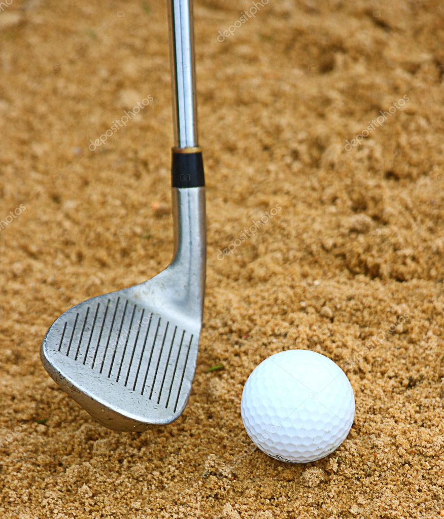 Hitting A Golf Ball Out Of A Bunker Stock Photo by ©stuartmiles 6496477