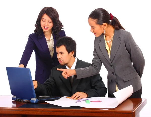 Workers In An Office Working Together — Stock Photo, Image