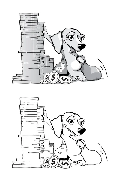 Spaßhund-Sketch — Stockvektor