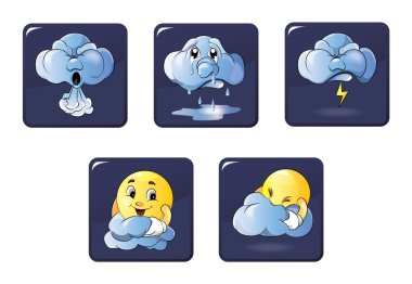 Weather icon set clipart