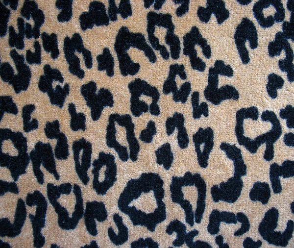 Wollige bruin leopard huid weefsel achtergrond — Stockfoto