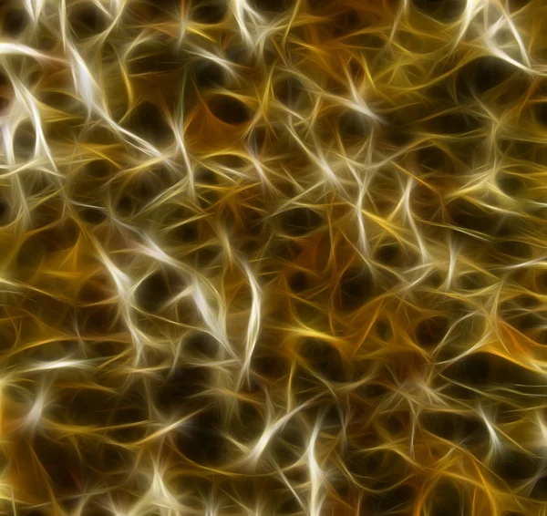 Fundo fractal preto-amarelo abstrato — Fotografia de Stock