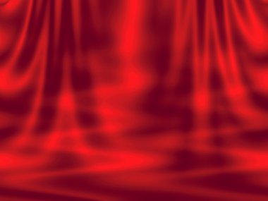 Abstract red background - curtain and waves clipart