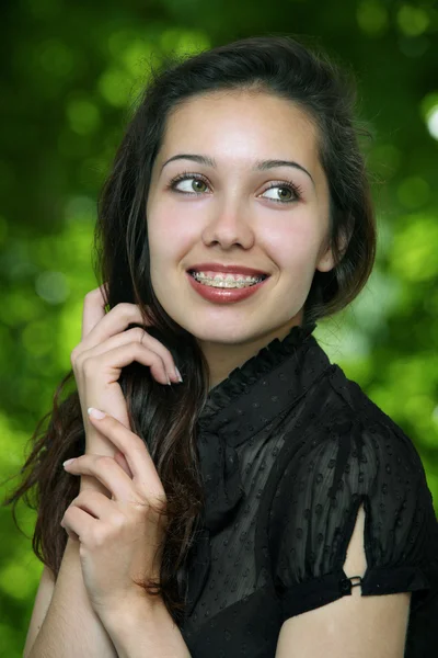 Portret model fericit — Fotografie, imagine de stoc
