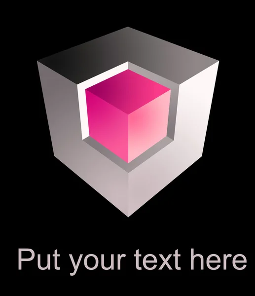 Roze kubus — Stockfoto