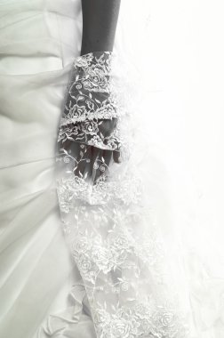 Woans hand in wedding dress clipart