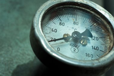 Close up of an old measurement meter clipart