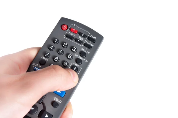 TV remote isolated on white — Stock Photo, Image