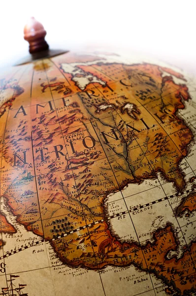 stock image Part of an old globe showing america and mexico