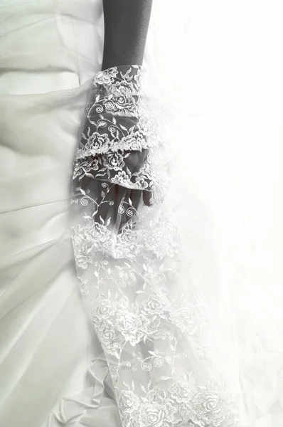 stock image Woans hand in wedding dress