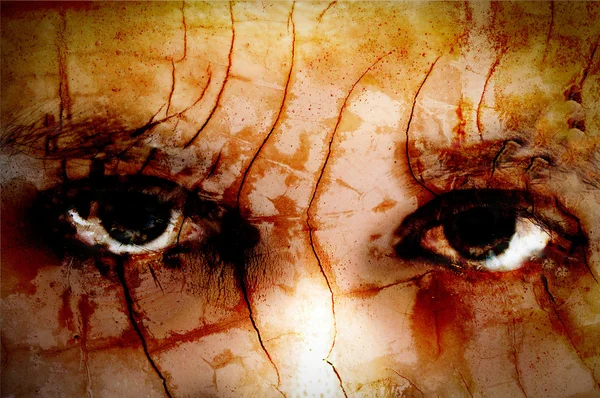 Σκοτεινή τέχνη των ματιών ενός κοριτσιού — Φωτογραφία Αρχείου