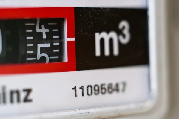 Close up of residential home gas meter — Stock Photo, Image