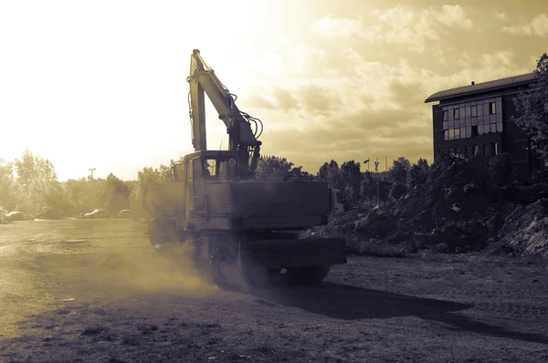 Büyük inşaat makine degrade sesleri — Stok fotoğraf