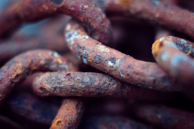 Vintage photo of some old rusty chains clipart