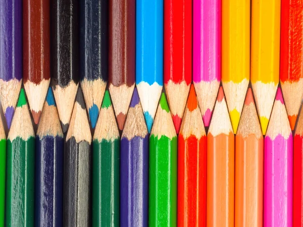 Renkli kalemler yakın çekim makro çekim — Stok fotoğraf