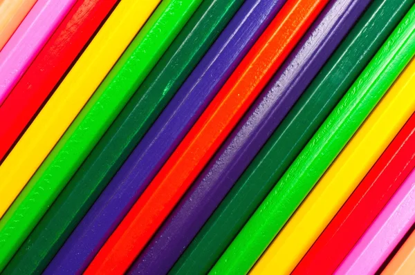 多くの色で着色された鉛筆の質感 — ストック写真