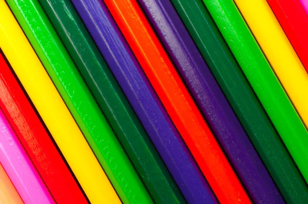 Doku birçok renk renkli kalemler — Stok fotoğraf