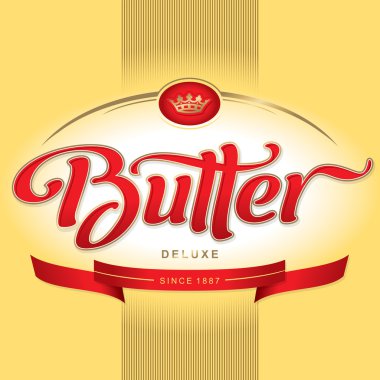 Butter packaging design (vector) clipart