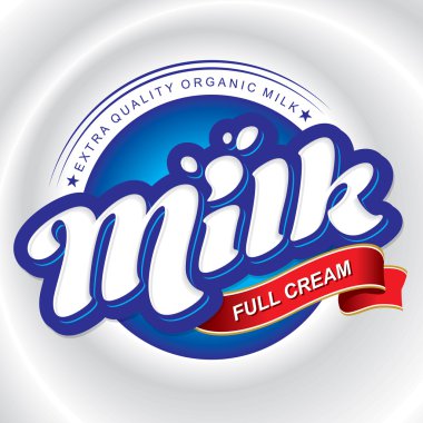 Milk packaging design (vector) clipart