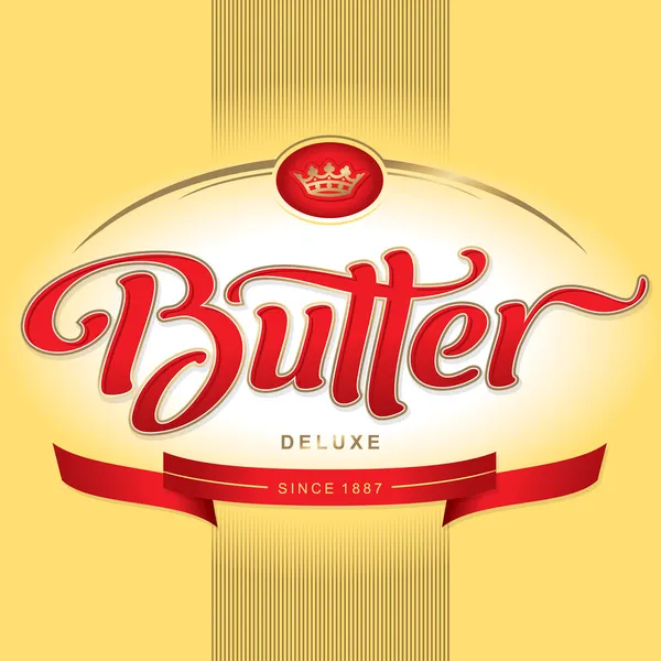Projeto de embalagem de manteiga (vetor ) — Vetor de Stock
