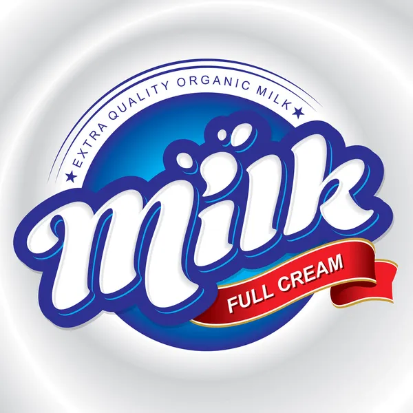 Ontwerp van de verpakking van de melk (vector) — Stockvector
