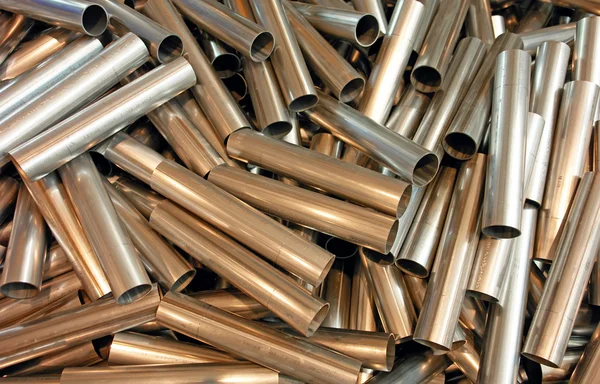 stock image Cutted metal pipes