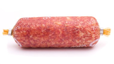 Salami isolated on a white background clipart