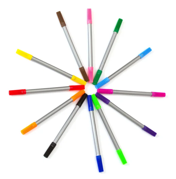 stock image Multi-colored felt-tip pens