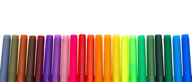 Multi colored felt-tip pens clipart