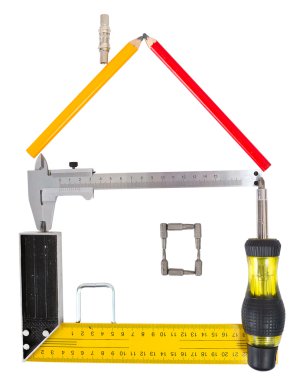 Araçlar koleksiyonu üzerinde beyaz izole