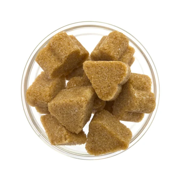 stock image Brown sugar in a glass bowl