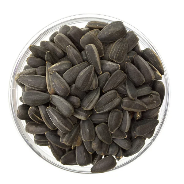 stock image Sunflower seeds in a glass bowl