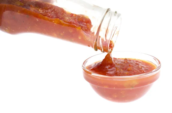 Stock image Ketchup, tomato sauce on white