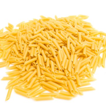 beyaz üzerine İtalyan penne makarna