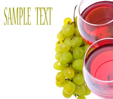 kırmızı şarap ve üzüm cam