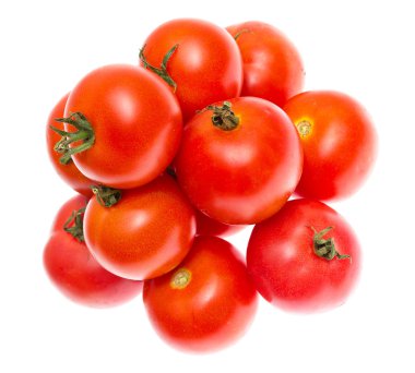 Red tomatoes isolated on white clipart