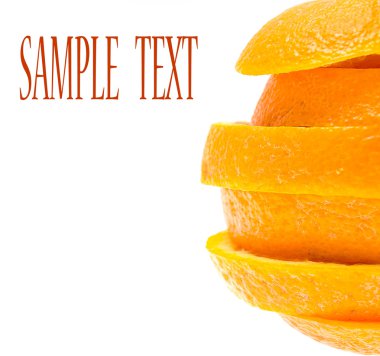 Olgun turuncu beyaz arka planda izole