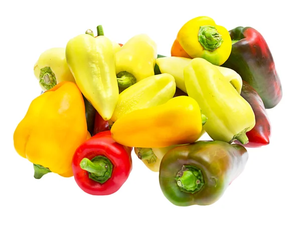 stock image Colored peppers isolated on white