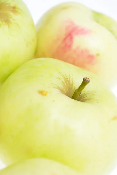 stock image Green ripe apples background.