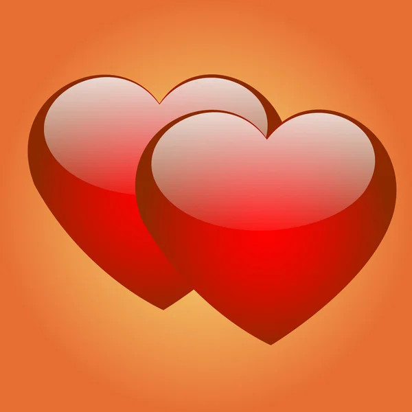 Herzen der Liebe — Stockvektor