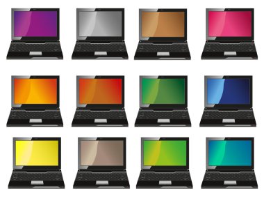 Vector laptops clipart