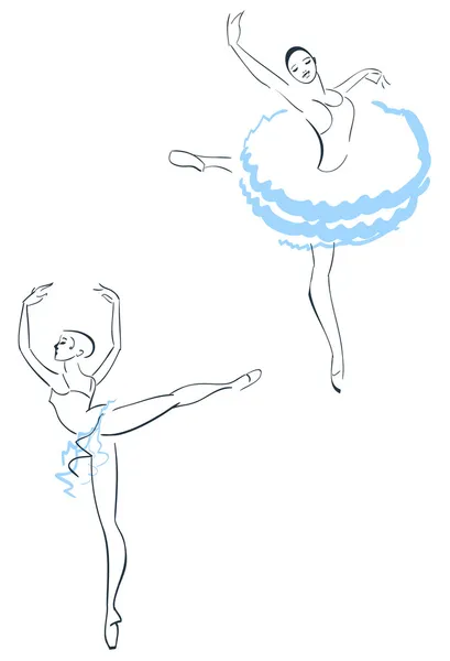 Dvě baletky — Stockový vektor
