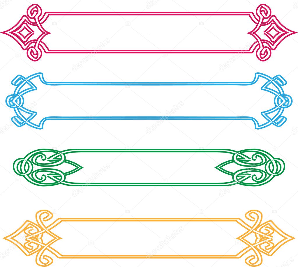 Header Ornaments In Color — Stock Vector © In_2_eternity #5889718 - Header Ornaments In Color — Stock Vector © In_2_eternity #5889718