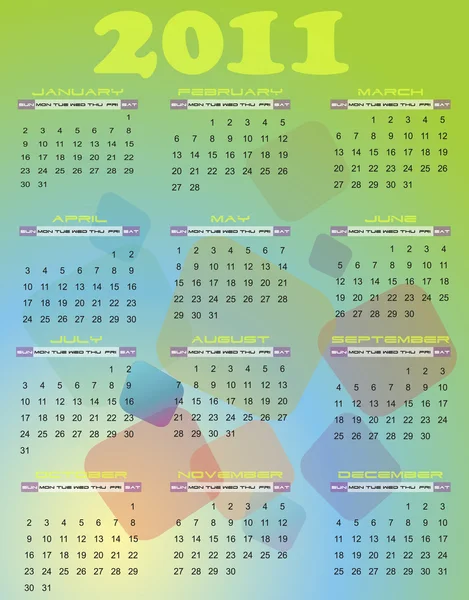 2011 kalendern — Stockfoto