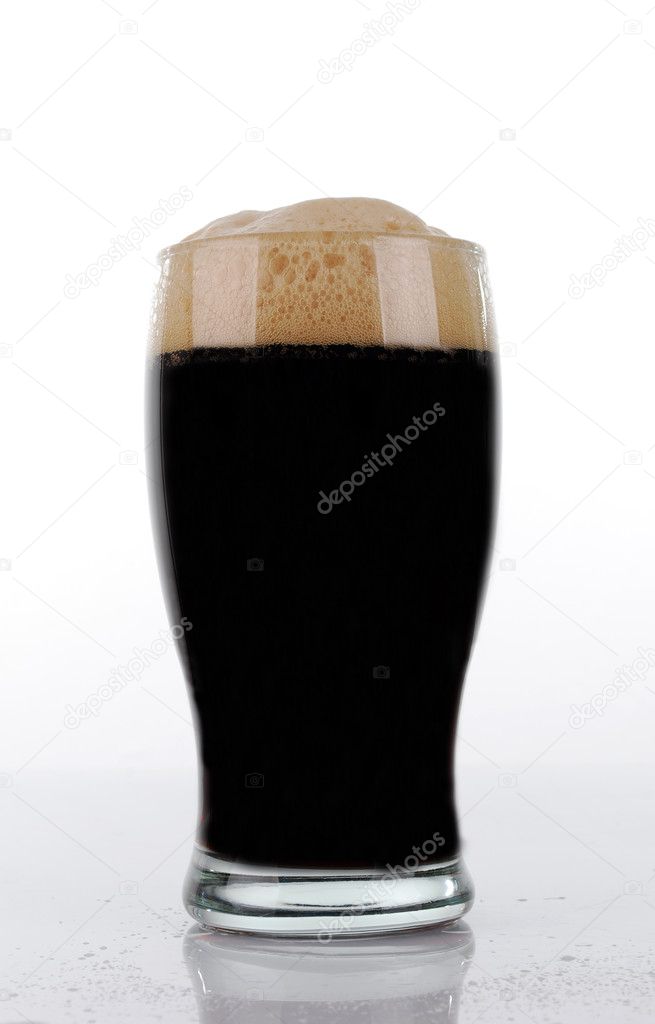 Brown beer glass