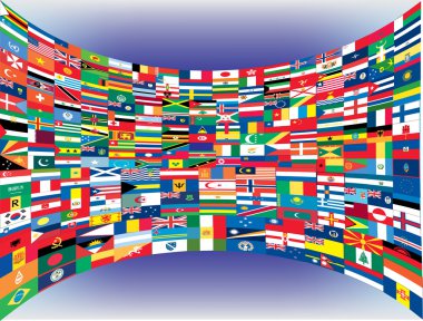 Complete set of Flags of the world clipart