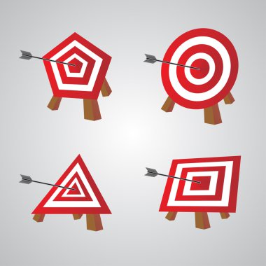 Bulls eye, vector illustration clipart