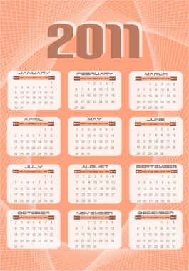 2011 calendar clipart
