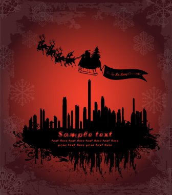 Urban holiday background clipart